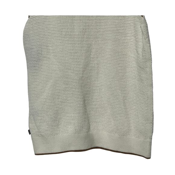 NAUTICA JEANS WOMENS SIZE MEDIUM COTTON RUFFLE-SLEEVE SWEATER IVORY - Picture 9 of 11